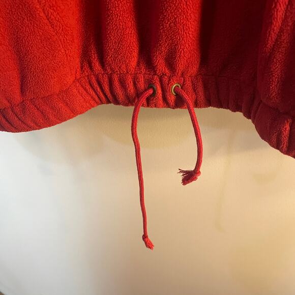 VTG Polo Sport Ralph Lauren SZ XL Red Fleece Quarter Zip Drawstring Hem Pullover - Picture 12 of 16